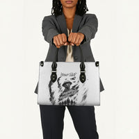 Personalized Harlem Hellfighters Leather Bag WWI African American Soldiers Monochrome Grunge Sketch Art