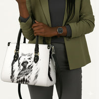 Personalized Harlem Hellfighters Leather Bag WWI African American Soldiers Monochrome Grunge Sketch Art