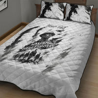 Personalized Harlem Hellfighters Quilt Bed Set WWI African American Soldiers Monochrome Grunge Sketch Art