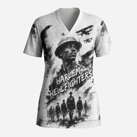 Personalized Harlem Hellfighters Scrub Top WWI African American Soldiers Monochrome Grunge Sketch Art