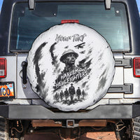 Personalized Harlem Hellfighters Spare Tire Cover WWI African American Soldiers Monochrome Grunge Sketch Art