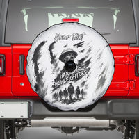 Personalized Harlem Hellfighters Spare Tire Cover WWI African American Soldiers Monochrome Grunge Sketch Art