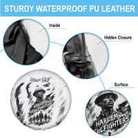 Personalized Harlem Hellfighters Spare Tire Cover WWI African American Soldiers Monochrome Grunge Sketch Art