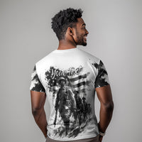 Personalized Harlem Hellfighters T shirt WWI African American Soldiers Monochrome Grunge Sketch Art