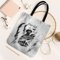 Personalized Harlem Hellfighters Tote Bag WWI African American Soldiers Monochrome Grunge Sketch Art