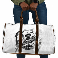 Personalized Harlem Hellfighters Travel Bag WWI African American Soldiers Monochrome Grunge Sketch Art