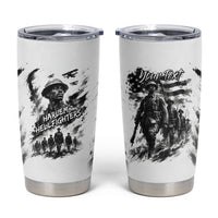 Personalized Harlem Hellfighters Tumbler Cup WWI African American Soldiers Monochrome Grunge Sketch Art