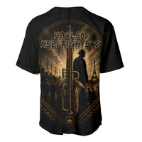 Harlem Hellfighters WWI Soldier Baseball Jersey Vintage Military Jazz Band Artwork