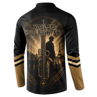 Harlem Hellfighters WWI Soldier Button Sweatshirt Vintage Military Jazz Band Artwork