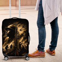 Harlem Hellfighters WWI Soldier Luggage Cover Vintage Military Jazz Band Artwork