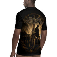 Harlem Hellfighters WWI Soldier Rugby Jersey Vintage Military Jazz Band Artwork