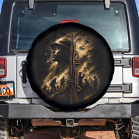 Harlem Hellfighters WWI Soldier Spare Tire Cover Vintage Military Jazz Band Artwork