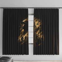 Harlem Hellfighters WWI Soldier Window Curtain Vintage Military Jazz Band Artwork