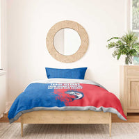 Faroe Islands Bedding Set with Viking Fish Illustration Red Blue Runic Design - Wonder Print Shop