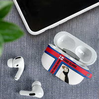 Faroe Islands AirPods Case with Red Blue Cross Design and Puffin Bird - Wonder Print Shop