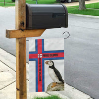 Faroe Islands Garden Flag with Red Blue Cross Design and Puffin Bird - Wonder Print Shop