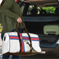 Faroe Islands Travel Bag with Red Blue Cross Design and Puffin Bird - Wonder Print Shop