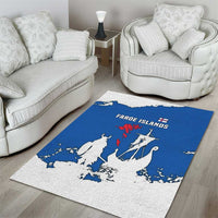 Faroe Islands Area Rug with Viking Ship and Map Silhouette - Wonder Print Shop