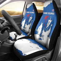 Faroe Islands Car Seat Cover with Viking Ship and Map Silhouette - Wonder Print Shop