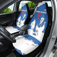 Faroe Islands Car Seat Cover with Viking Ship and Map Silhouette - Wonder Print Shop