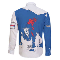Faroe Islands Family Matching Tank Maxi Dress and Hawaiian Shirt with Viking Ship and Map Silhouette - Wonder Print Shop