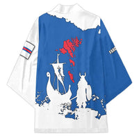 Faroe Islands Kimono with Viking Ship and Map Silhouette - Wonder Print Shop