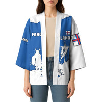 Faroe Islands Kimono with Viking Ship and Map Silhouette - Wonder Print Shop