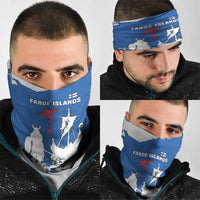 Faroe Islands Neck Gaiter with Viking Ship and Map Silhouette TS04