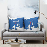 Faroe Islands Pillow Cover with Viking Ship and Map Silhouette - Wonder Print Shop