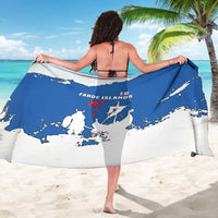 Faroe Islands Sarong with Viking Ship and Map Silhouette - Wonder Print Shop