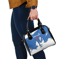 Faroe Islands Shoulder Handbag with Viking Ship and Map Silhouette - Wonder Print Shop
