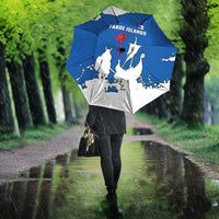 Faroe Islands Umbrella with Viking Ship and Map Silhouette - Wonder Print Shop