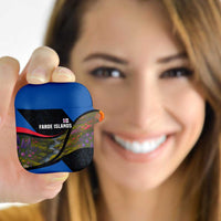 Faroe Islands AirPods Case with Waterfall Nature Scene and Rune Pattern Design - Wonder Print Shop