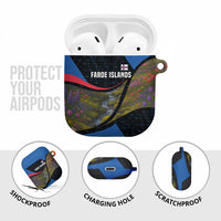 Faroe Islands AirPods Case with Waterfall Nature Scene and Rune Pattern Design - Wonder Print Shop