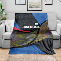 Faroe Islands Blanket with Waterfall Nature Scene and Rune Pattern Design - Wonder Print Shop