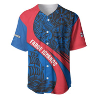 Faroe Islands Baseball Jersey with Viking Warrior and Longship Design - Wonder Print Shop