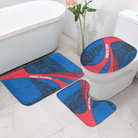 Faroe Islands Bathroom Set with Viking Warrior and Longship Design - Wonder Print Shop