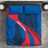 Faroe Islands Bedding Set with Viking Warrior and Longship Design - Wonder Print Shop
