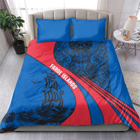 Faroe Islands Bedding Set with Viking Warrior and Longship Design - Wonder Print Shop