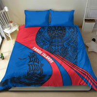 Faroe Islands Bedding Set with Viking Warrior and Longship Design - Wonder Print Shop