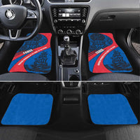 Faroe Islands Car Mats with Viking Warrior and Longship Design - Wonder Print Shop