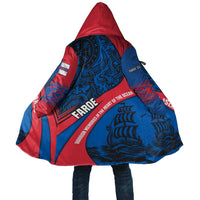 Faroe Islands Cloak with Viking Warrior and Longship Design - Wonder Print Shop