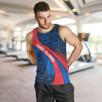 Faroe Islands Men Tank Top with Viking Warrior and Longship Design - Wonder Print Shop