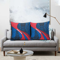 Faroe Islands Pillow Cover with Viking Warrior and Longship Design - Wonder Print Shop