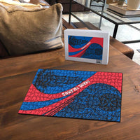 Faroe Islands Puzzle with Viking Warrior and Longship Design - Wonder Print Shop