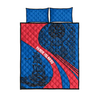 Faroe Islands Quilt Bed Set with Viking Warrior and Longship Design - Wonder Print Shop