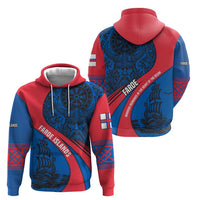 Faroe Islands Zip Hoodie with Viking Warrior and Longship Design - Wonder Print Shop