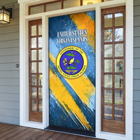 United States Virgin Islands Door Cover with Blue Yellow Eagle Design and Government Seal - Wonder Print Shop