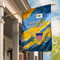 United States Virgin Islands Garden Flag with Blue Yellow Eagle Design and Government Seal - Wonder Print Shop