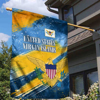United States Virgin Islands Garden Flag with Blue Yellow Eagle Design and Government Seal - Wonder Print Shop